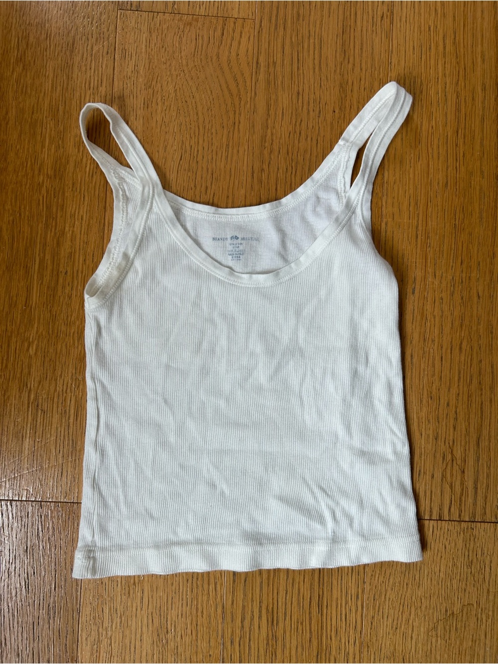 Brandy Melville White Ribbed Tank Top